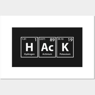 Hack (H-Ac-K) Periodic Elements Spelling Posters and Art